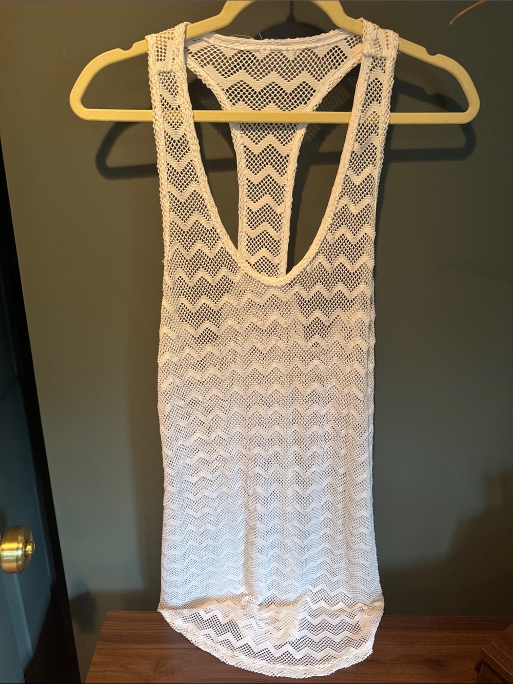 Roxy Beach Cover up Crochet Racerback Tank Top - Women